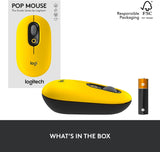 Logitech POP Mouse, Wireless Mouse with Customisable Emojis, SilentTouch Technology, Precision/Speed Scroll, Compact Design, Bluetooth, Multi-Device, OS Compatible - DokanTech #