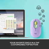 Logitech POP Mouse, Wireless Mouse with Customisable Emojis, SilentTouch Technology, Precision/Speed Scroll, Compact Design, Bluetooth, Multi-Device, OS Compatible - DokanTech #