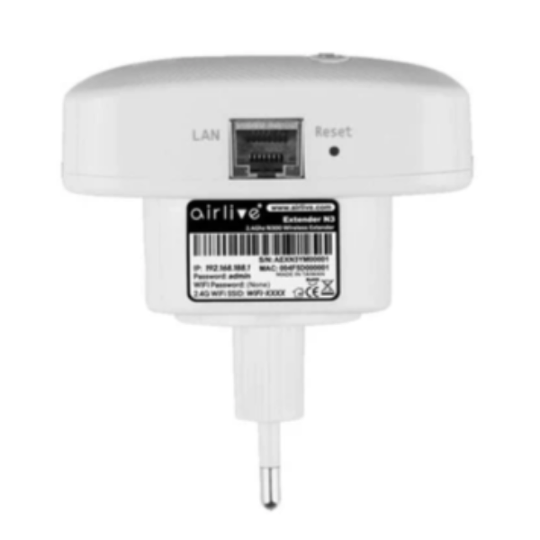 Airlive Wireless Range Extender With Antenna, 2.4GHz, N3A _White - DokanTech #