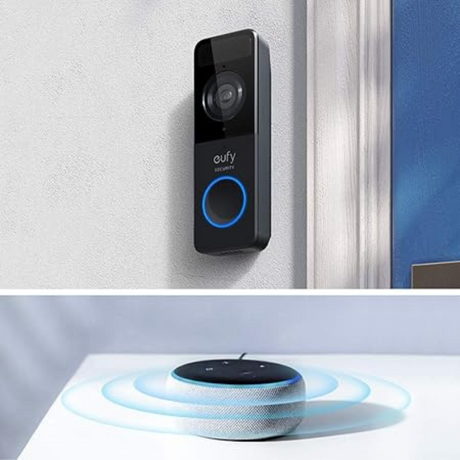 Eufy Video Doorbell Slim 1080p (Battery-Powered) With Mini Repeater