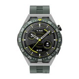 HUAWEI WATCH GT 3 SE AMOLED Grey Durable Polymer Fiber Watch Case - Green TPU Strap