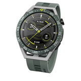 HUAWEI WATCH GT 3 SE AMOLED Grey Durable Polymer Fiber Watch Case - Green TPU Strap