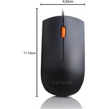 Lenovo 300 USB Wired Mouse – Ergonomic, 1600 DPI, Plug & Play-Dokkantech