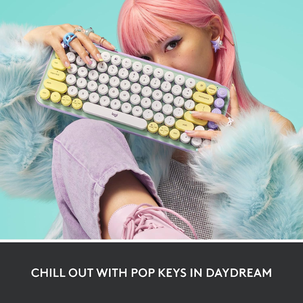 Logitech POP Keys Wireless Mechanical Emoji Keyboard - DokanTech #