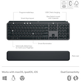 Logitech MX Keys S Combo - Performance Wireless Keyboard and Mouse with Palm Rest_Arabic Layout - DokanTech #