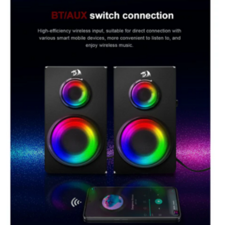 Redragon Orchestra GS811 2.0 Bluetooth, RGB Computer Speaker - RED - DokanTech #