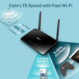 راوتر TP-Link AC750 اللاسلكي ثنائي النطاق 4G LTE المتقدم - Archer MR200 