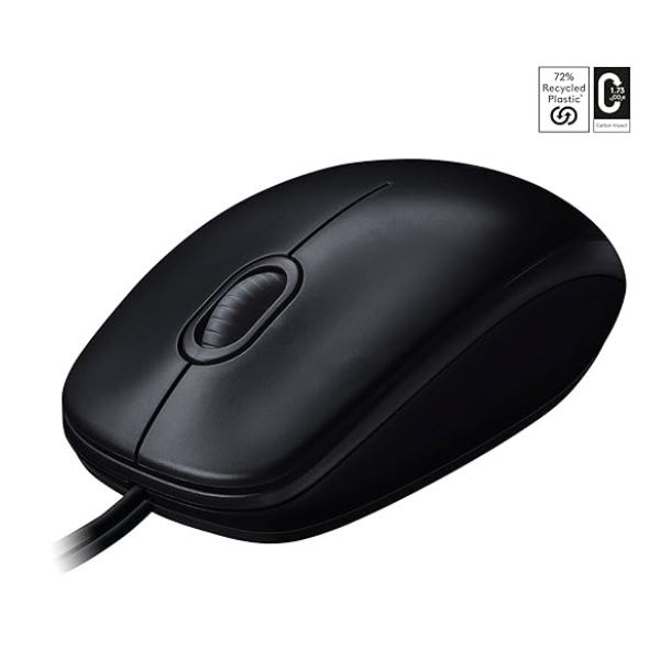 Logitech M100 Wired USB Mouse: Comfortable, Durable, Easy to Use