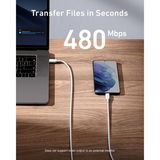 أنكر 543 كابل USB-C إلى USB-C كابل 100 واط (6 قدم) A8856 