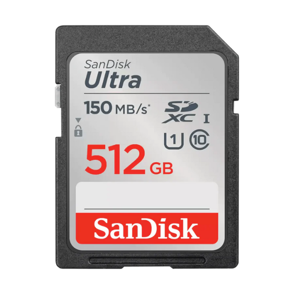 SanDisk Ultra 512GB SDHC™ UHS-I Memory Card Speed UP TO 150MB/s Full HD video