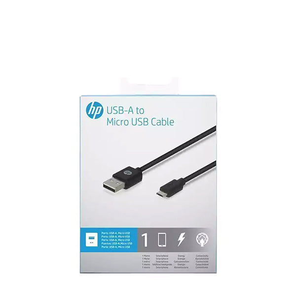 HP USB-A to Micro Cable 1M - Black - DokanTech #