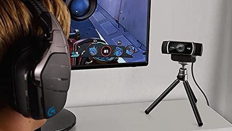 Logitech C922 Pro Stream Full HD Webcam with Mic and Adjustable Tripod - DokanTech #