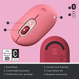 Logitech POP Mouse, Wireless Mouse with Customisable Emojis, SilentTouch Technology, Precision/Speed Scroll, Compact Design, Bluetooth, Multi-Device, OS Compatible - DokanTech #