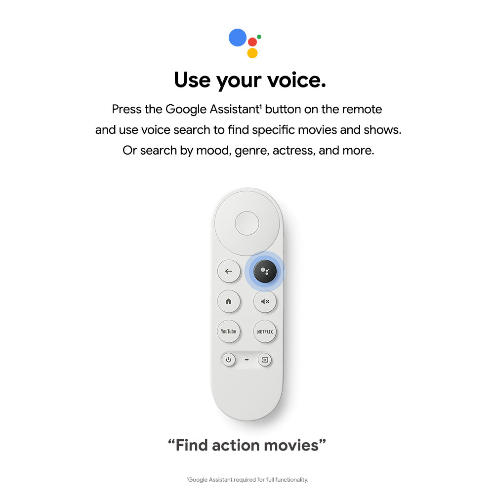 Google Chromecast With Google TV  - Watch Movies, Shows in 4K HDR - Snow - DokanTech #