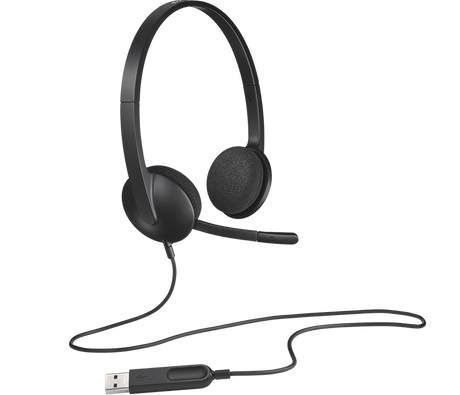 Logitech H340 Stereo USB Headset - Black - DokanTech #