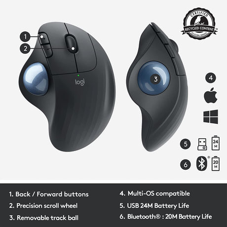 Logitech Ergo M575 Wireless Trackball - DokanTech #