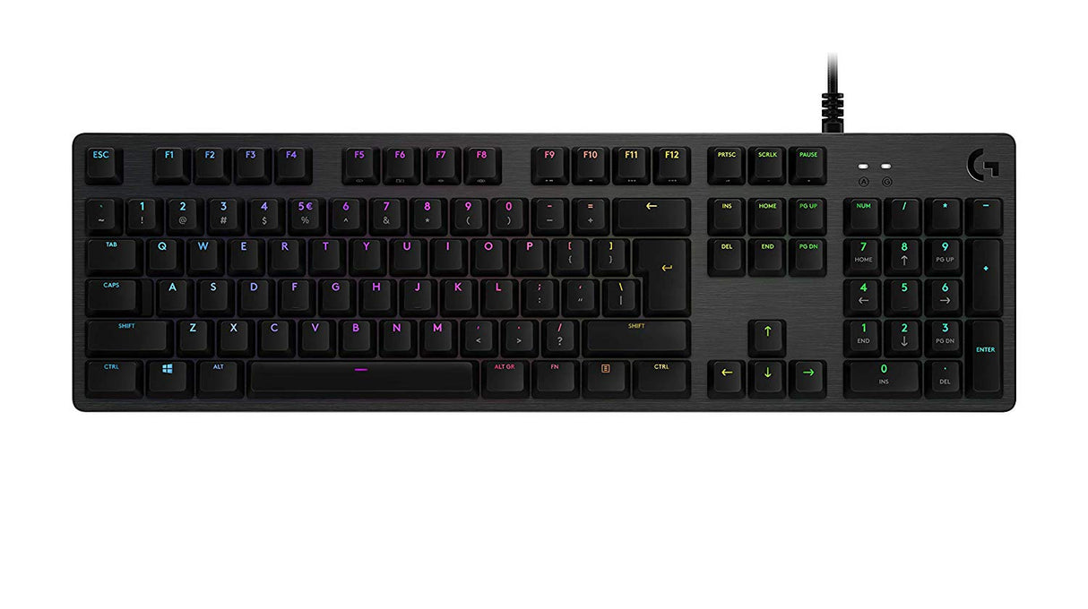 Logitech G512 Carbon RGB Gaming keyboard GX Blue Clicky linear switch - DokanTech #