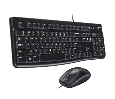 Logitech MK120 Wired Mouse and Keyboard ARA Combo _( Black ) - DokanTech #