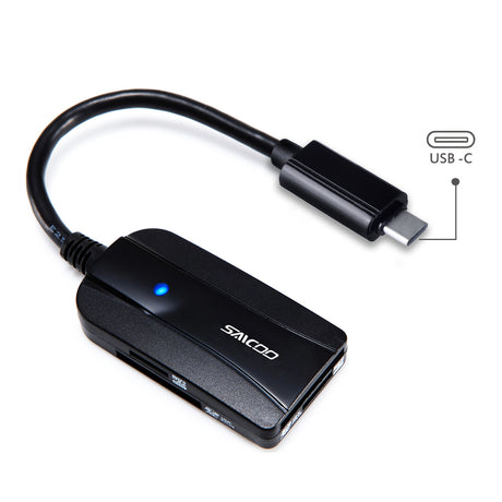 قارئ بطاقات Saicoo USB-C ذو 4 فتحات