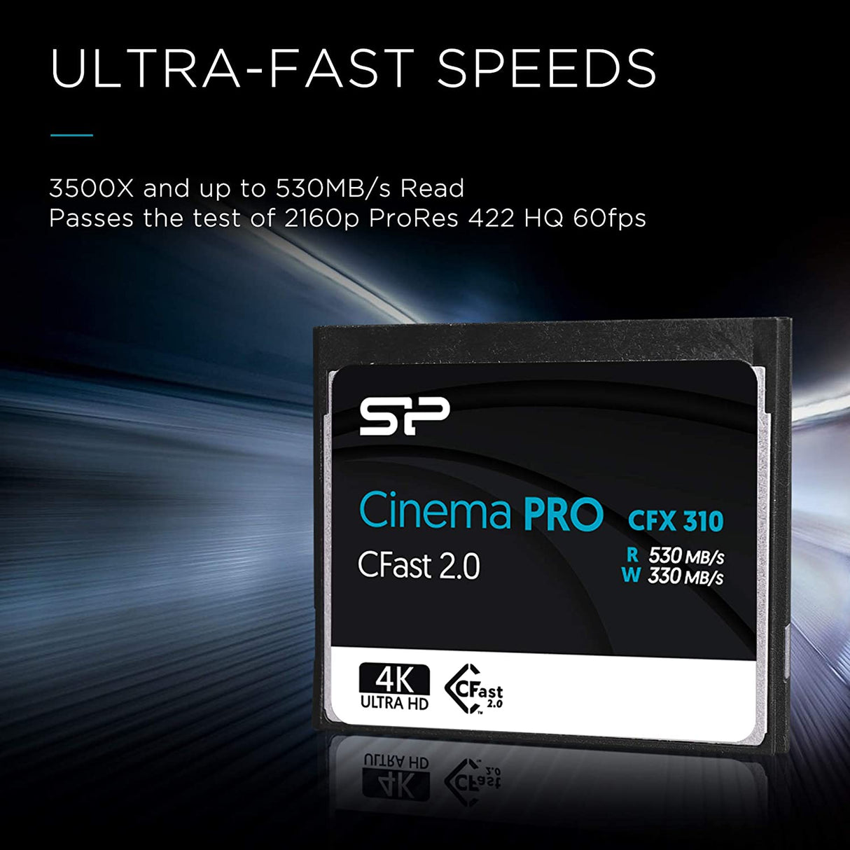 Silicon Power CFast2.0 CinemaPro CFX310 530/330MB/s Memory Card